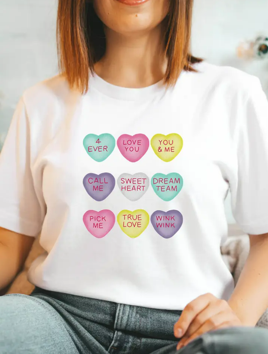 Conversation Heart Tee - White