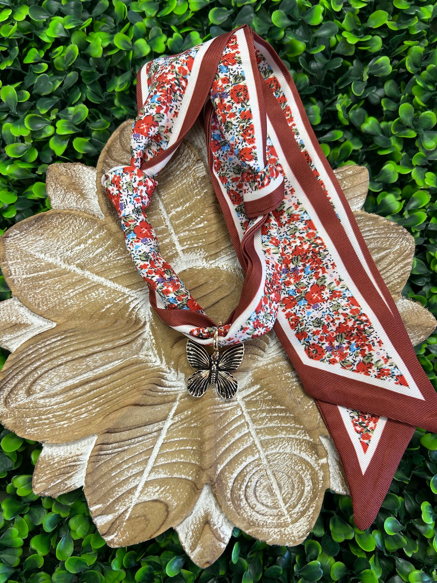 Handcrafted Scarf Interchangeable Charm Necklace