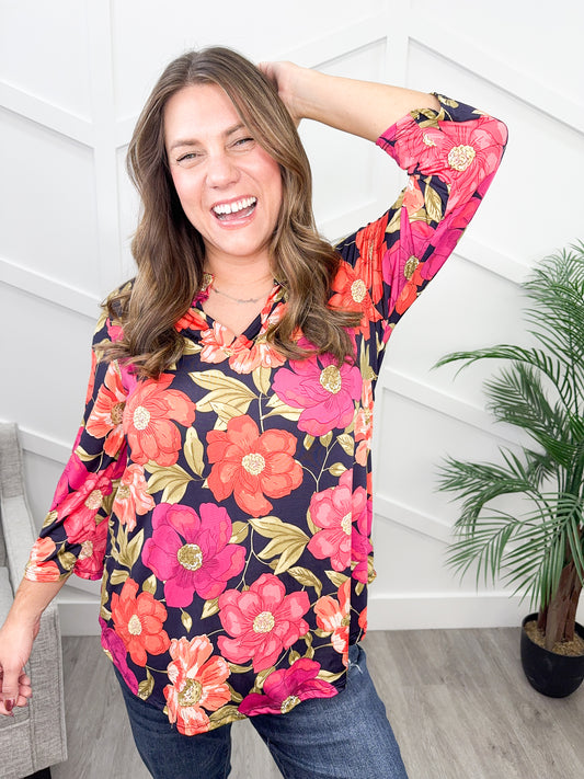 Reg/Plus-Garden Glory Top