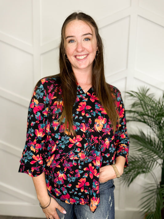 Reg/Plus Floral Beauty Top
