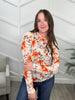 Reg/Plus-Woven Wildflower Mesh Top