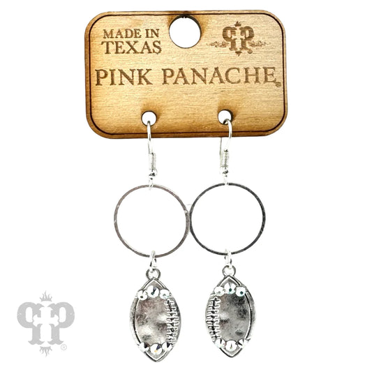 Silver Football Earring By Pink Panache