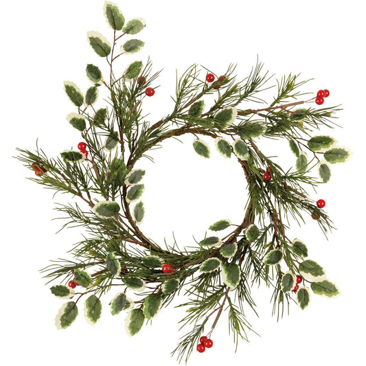 Pine & Holly Candle Ring