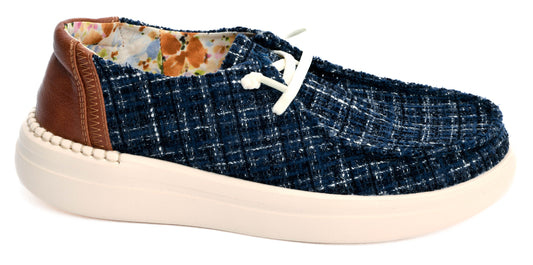 Navy Tweed Kayak Shoe By Corky's