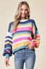 Calista Multi Stripe Bubble Sweater