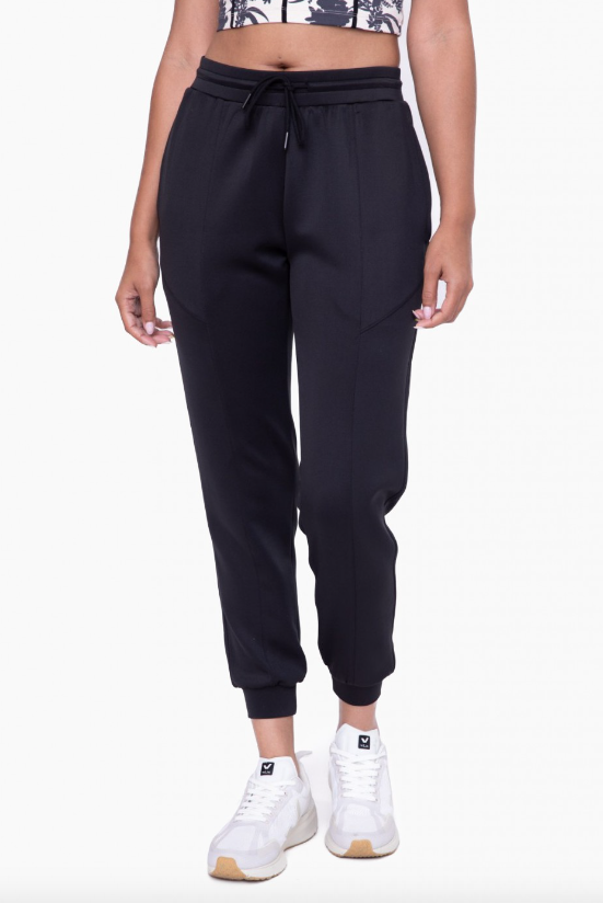 Cuffed Joggers with Zippered Pockets