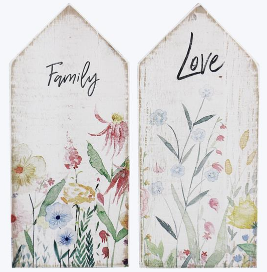 House Shaped Floral Sign (Assorted)