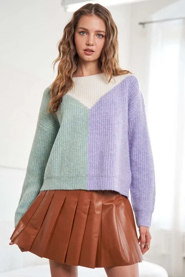 Luna Color Block Sweater