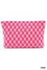 Checkered Makeup Pouch