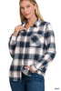 Reg- Say No More Plaid Top