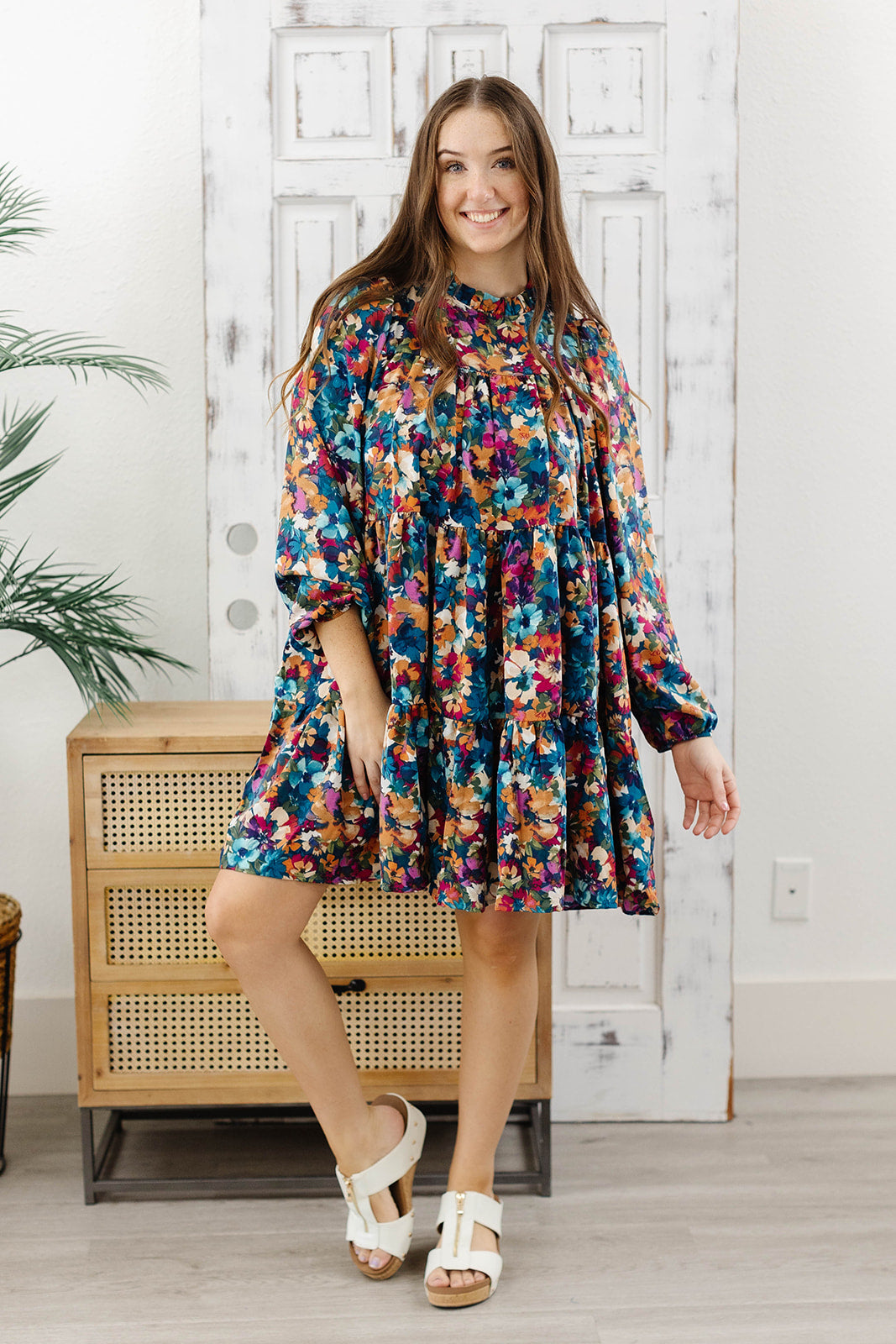 Reg/Plus-Once Upon A Time Floral Dress