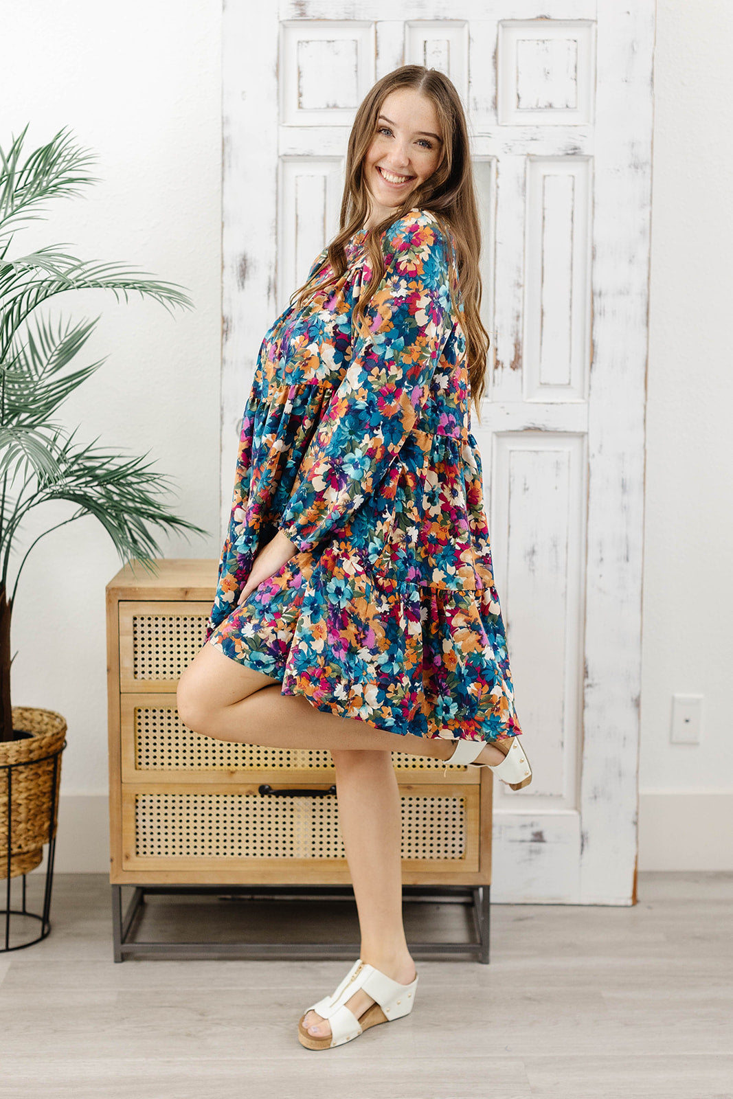 Reg/Plus-Once Upon A Time Floral Dress