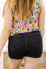 High Waist Tummy Control Washed Black Shorts by Judy Blue