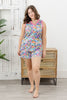 Reg/Plus-Bright Floral PJ's-(Sleeveless &Shorts)
