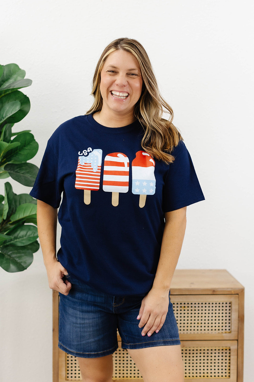 Reg/Plus Popsicle Patriotic Graphic Tee