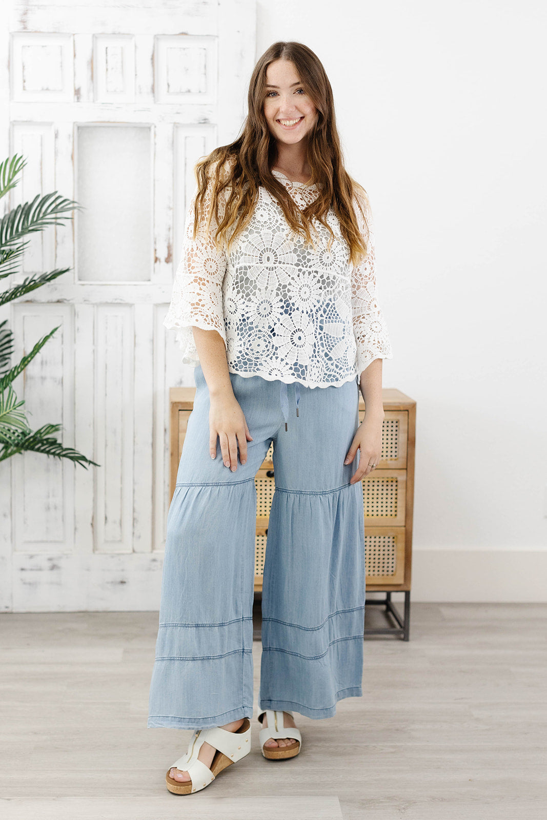 Reg/Plus- Born To Be Stylish Wide Leg Pants