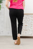 Hi Waist Jet Black Double Roll Cuff Joggers by Judy Blue