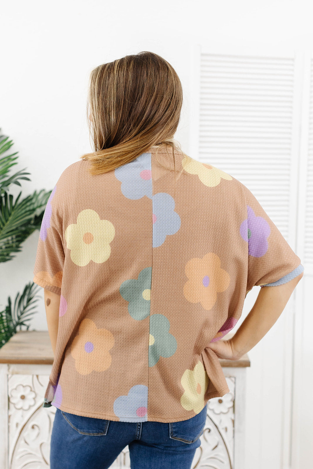 Reg/Plus-Flower Power Top