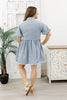 Reg/Plus- In A Heartbeat Denim Dress