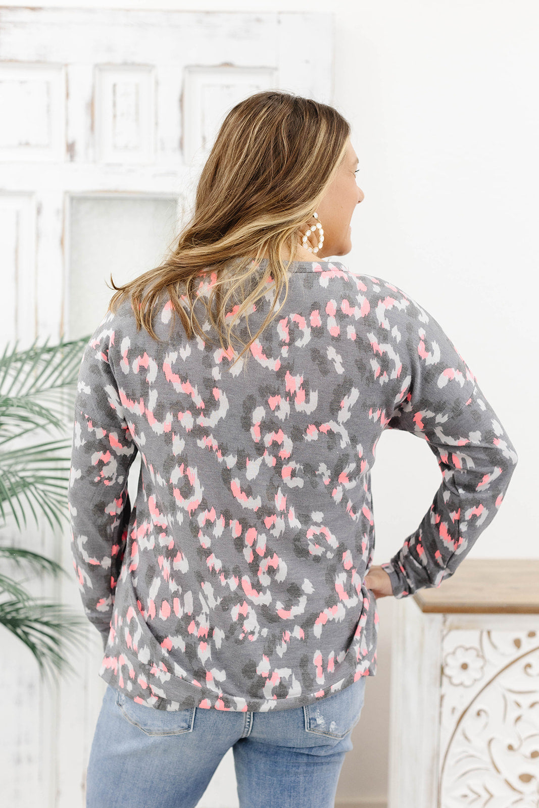 Reg/Plus-Lost In The Wild Long Sleeve Top