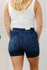 High Waist Elastic Waist Mid Length Shorts by Judy Blue