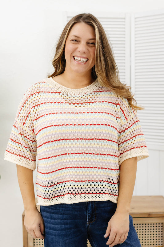 Reg/Plus-Trendy Chic Crochet Top