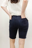 Hi- Waist Navy Tummy Control Bermuda Shorts By Judy Blue