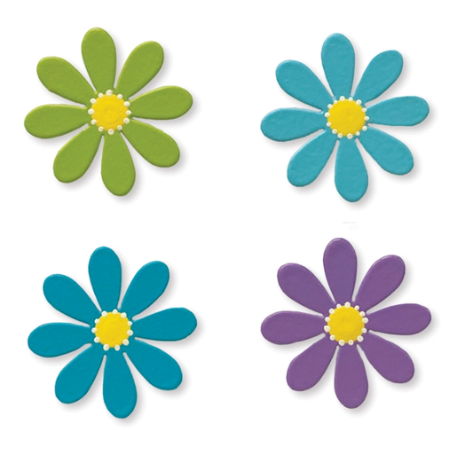 Daisy Magnets S/4  (Assorted)