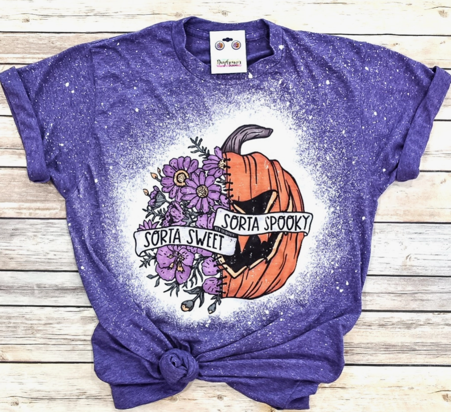 Sweet And Spooky Bleached Tee