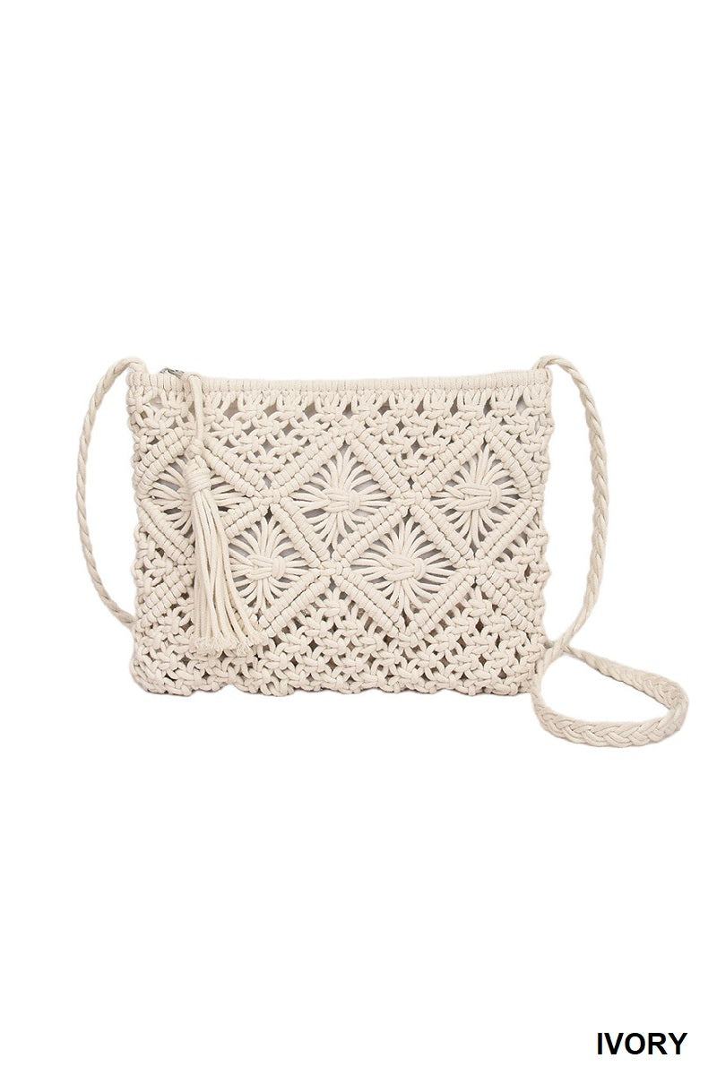Woven Bohemian Crochet Shoulder Bag