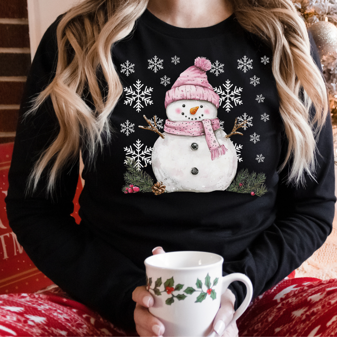 Snowflake Snowman Long Sleeve Top