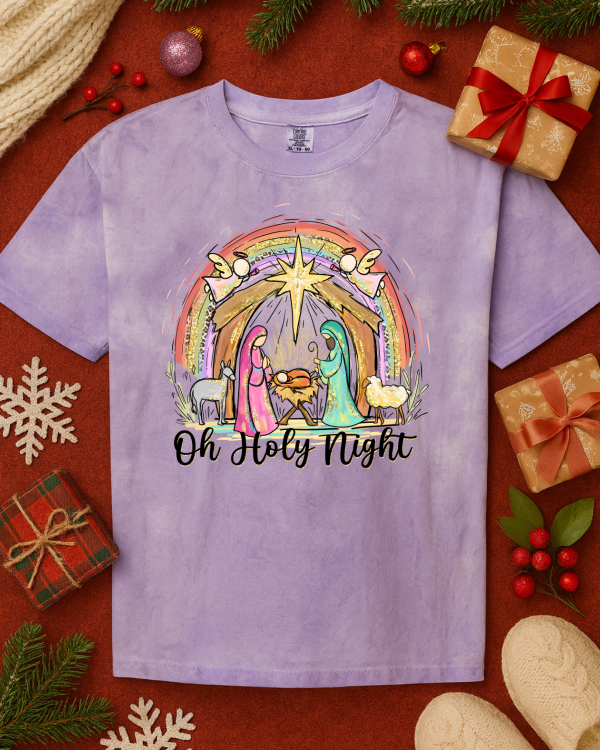 Oh Holy Night Graphic Top (4 Shirt Options)