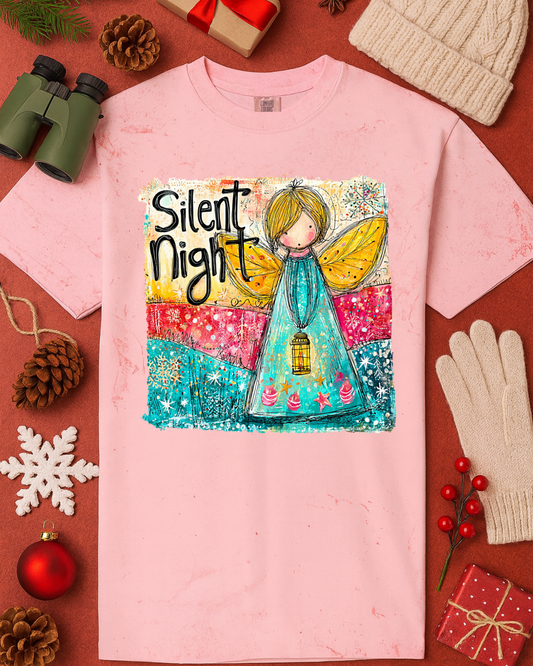 Silent Night Angel Graphic Top (4 Shirt Options)