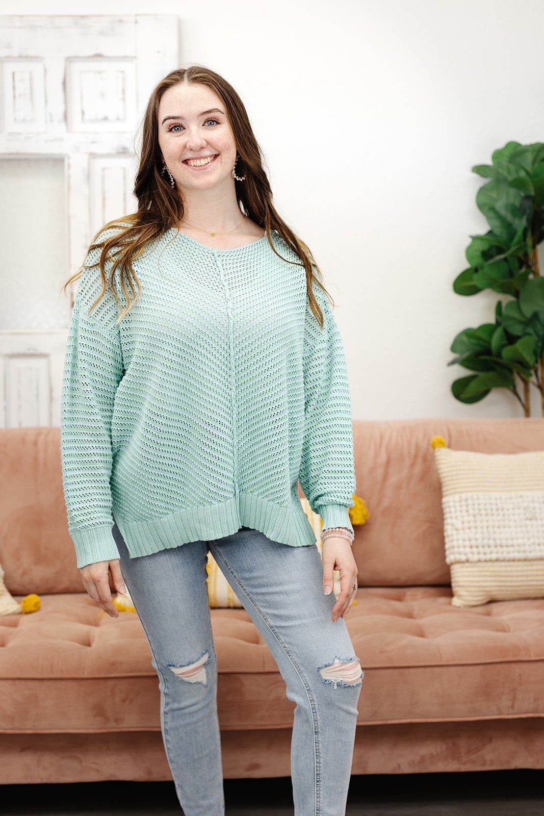 Lainey Two Tone Sweater