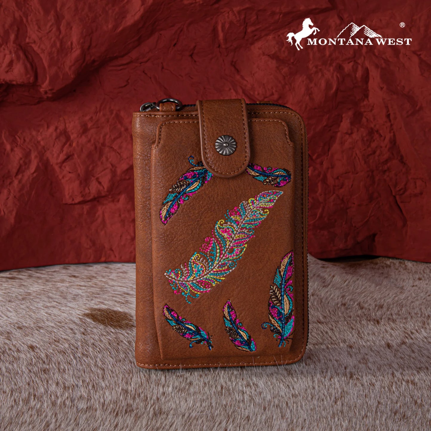 Montana West Embroidered Collection Phone Wallet/Crossbody (Assorted)