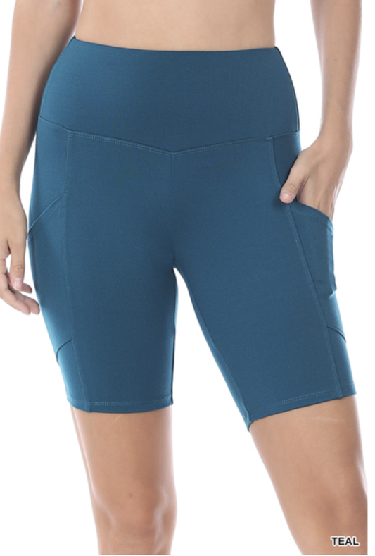 The BEST Teal Bike Shorts (WITH POCKETS!)