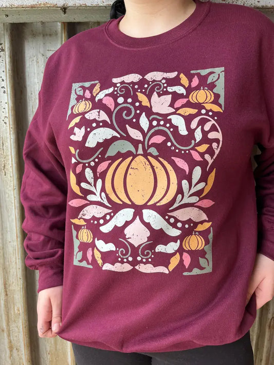 Reg/Plus- Artsy Pumpkin Sweatshirt