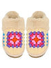 C.C. Multi-Colored Crochet Faux Fur Slippers