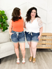 Dark Wash High Waist Cuff Jogger Shorts By Judy Blue