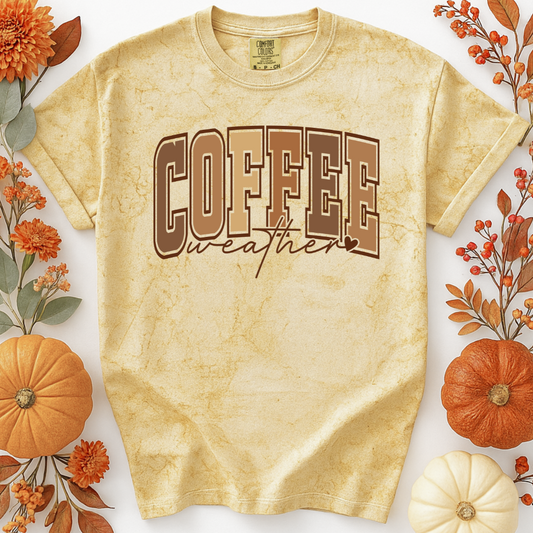 Coffee Weather Tee (Varsity Letters)