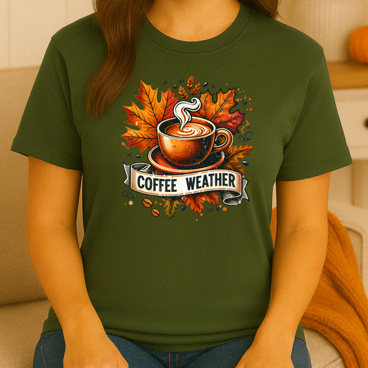 Latte & Leaves Coffee Weather Tee