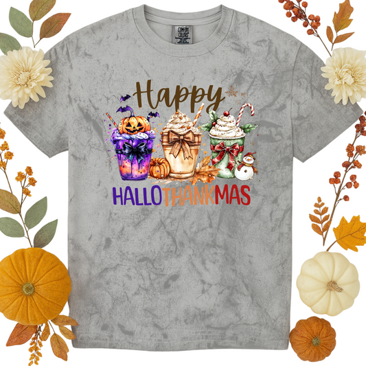 Happy HalloThanksMas Tee