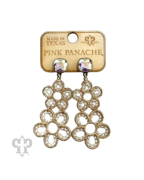 Double Flower Earring by Pink Panache