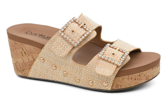 Raffia Main Squeeze Sandal By Corky's