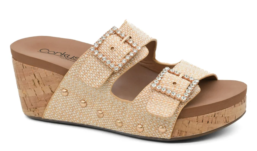 Raffia Main Squeeze Sandal By Corky's
