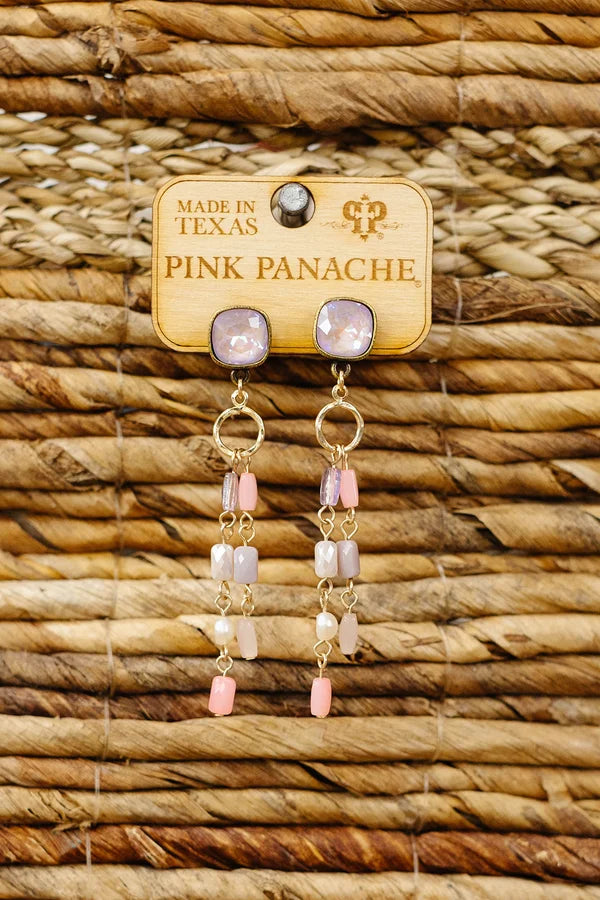 Lavender and Pink Earing by Pink Panache