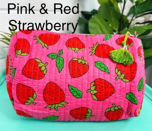 Quilted Makeup Bag