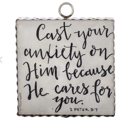 Peter 5:7 Inspiration Print Charm