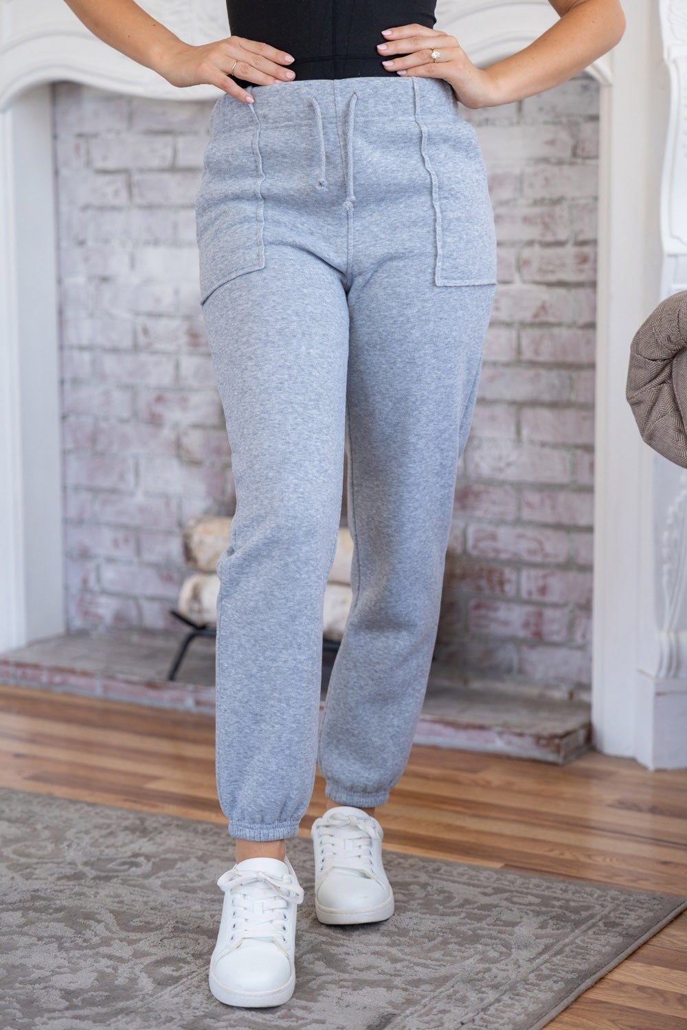 Gilly High Wasted Solid Knit Joggers