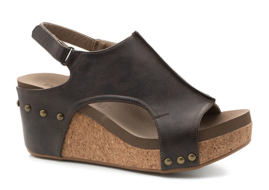 Smooth Chocolate Carly Sandal By Corkys